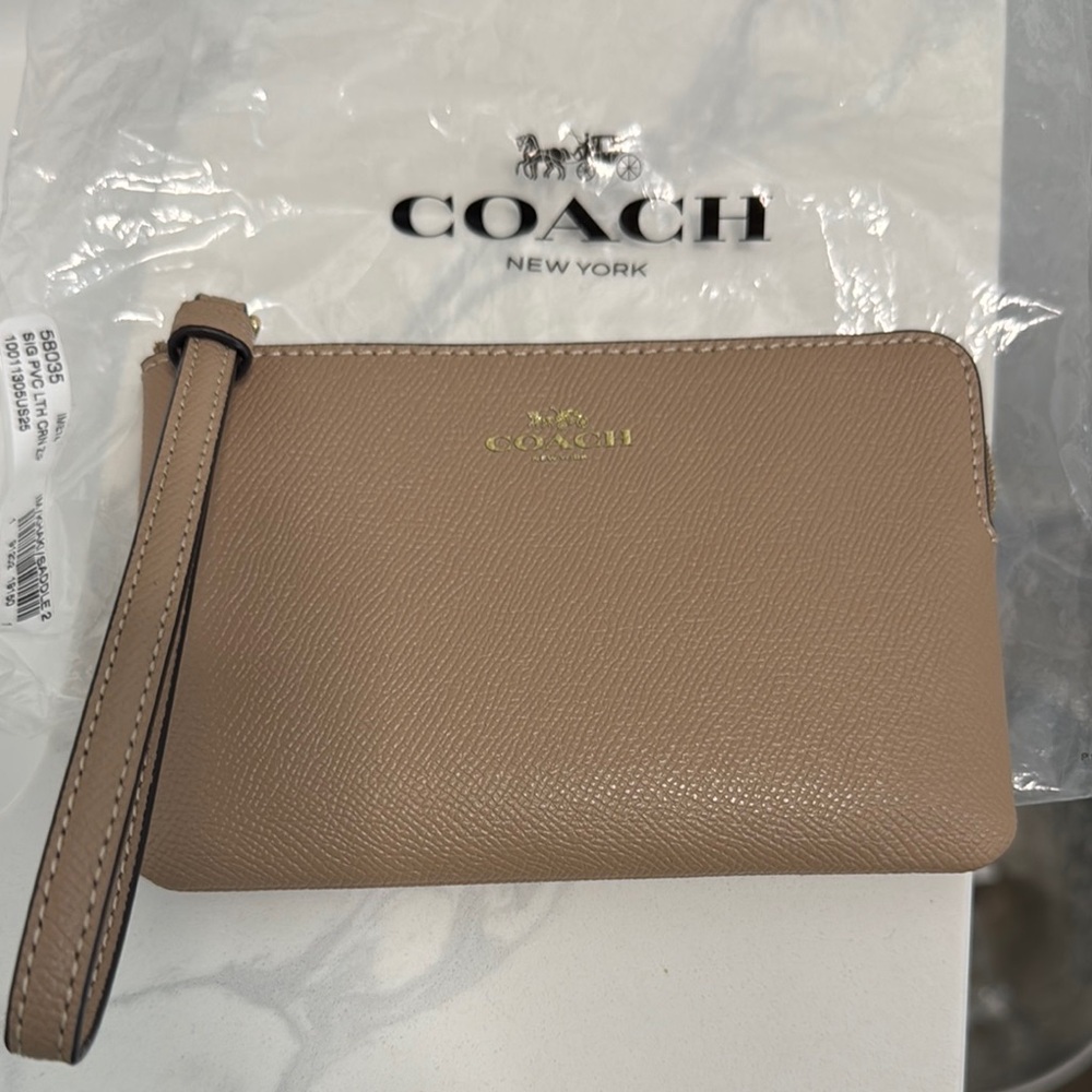 Coach Tan Wristlet